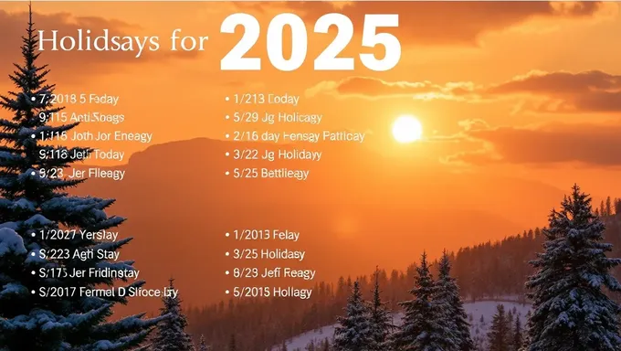 2025 Holiday Dates: A Comprehensive List