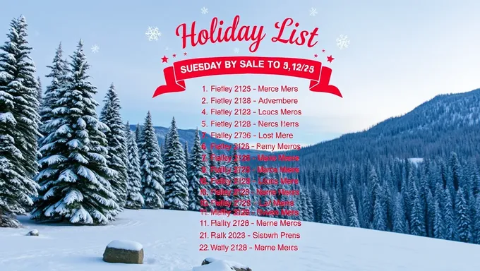 2025 Holiday List Features Major Festive Dates