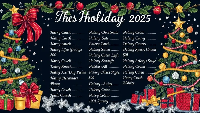 2025 Holiday List for Employee Scheduling and Planning