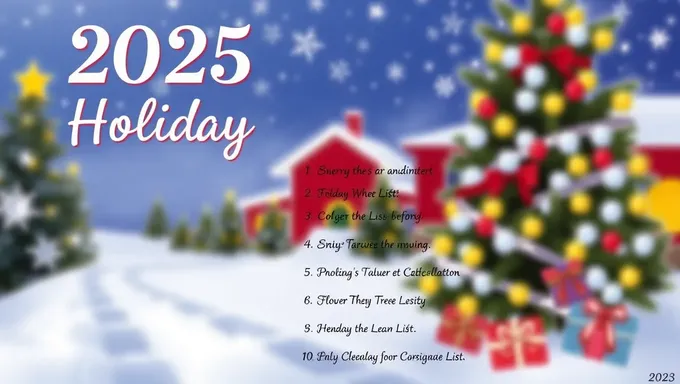 2025 Holiday List for Long-Term Planning and Budgeting