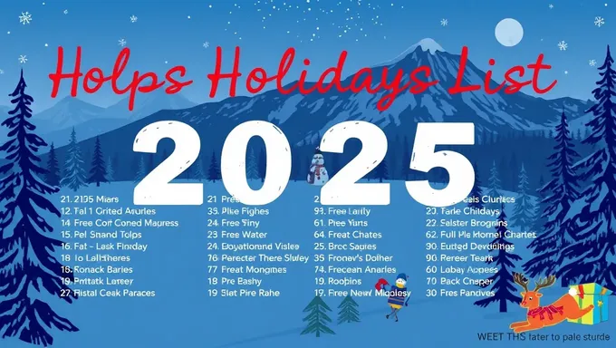 2025 Holidays List for Upcoming Celebrations