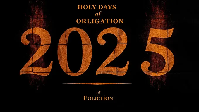 2025 Holy Days of Obligation Schedule Published