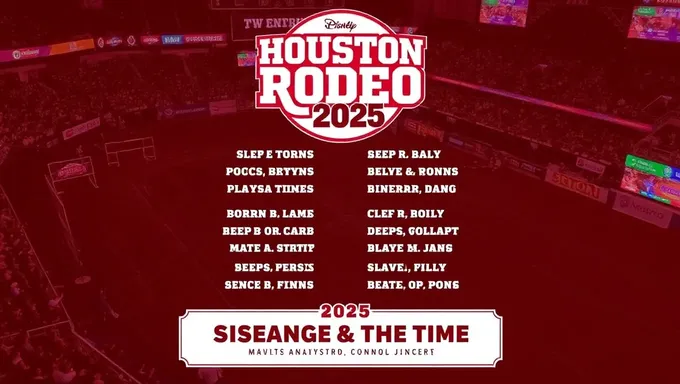 2025 Houston Rodeo Concert Lineup and Time Schedule Released