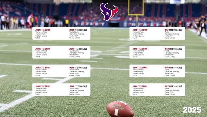 2025 Houston Texans Football Schedule Announced