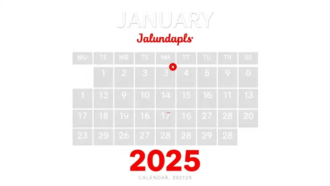 2025 January Calendar for Important Dates