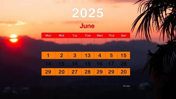 2025 June Calendar: A Calendar for the Future