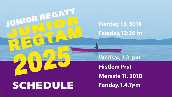 2025 Junior Regatta Schedule Now Available