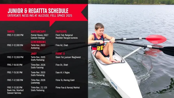 2025 Junior Regatta Schedule and Events