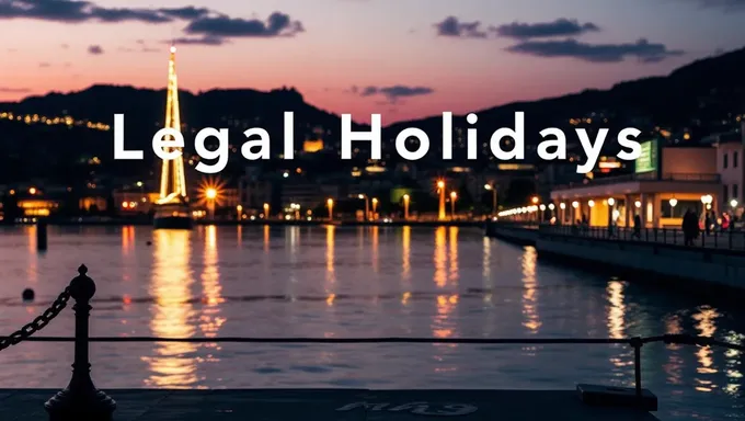 2025 Legal Holidays and Celebrations