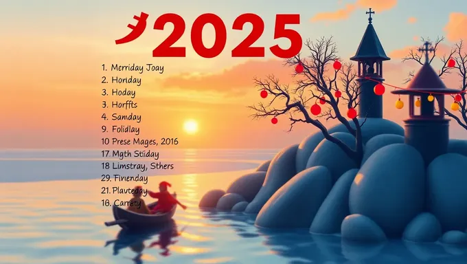 2025 List of Public and Federal Holidays Dates