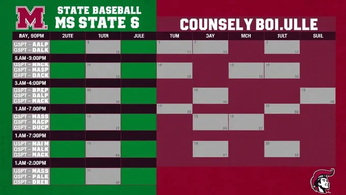 2025 MS State Baseball Schedule Published Online