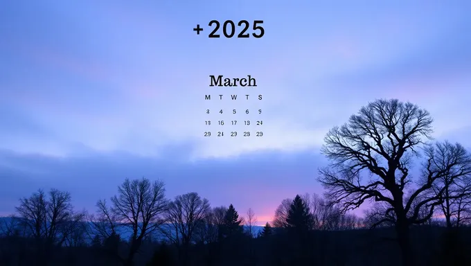 2025 March Calendar Important Dates