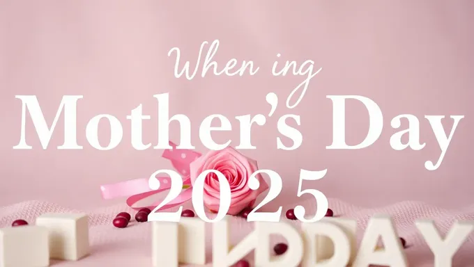 2025 Mother's Day Mark Your Calendars