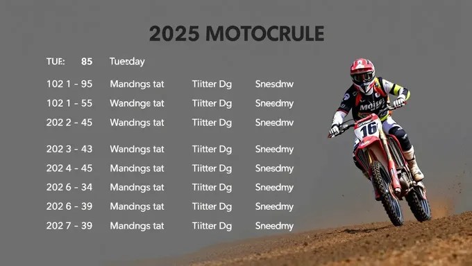 2025 Motocross Schedule Announced for Upcoming Season