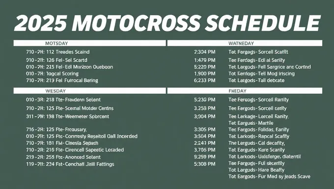 2025 Motocross Schedule Includes New Tracks and Events