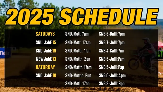 2025 Motocross Schedule Released to Public Domain