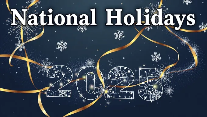 2025 National Holidays in the United States Calendar