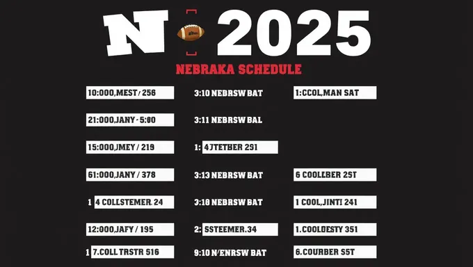 2025 Nebraska Football Schedule Announced for Fans