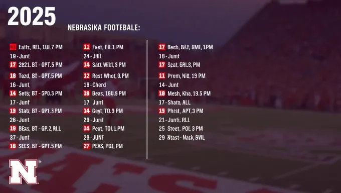 2025 Nebraska Football Schedule Includes Tough Opponents