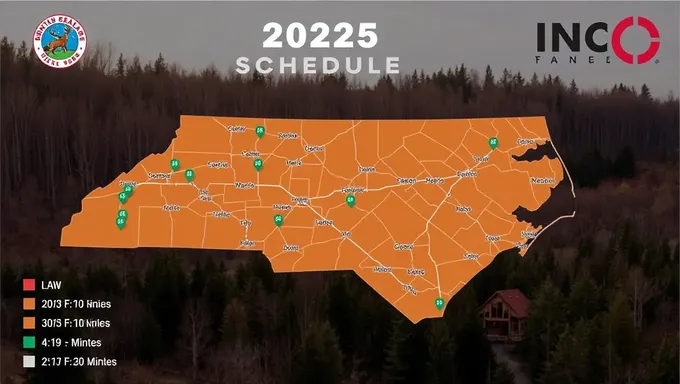 2025 North Carolina Deer Season Schedule Map PDF