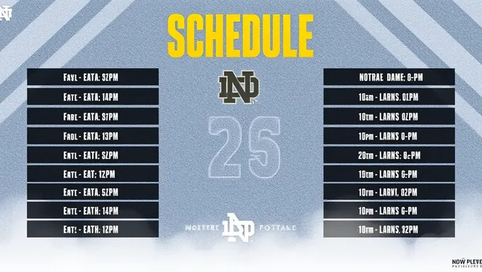 2025 Notre Dame Football Schedule Released Soon