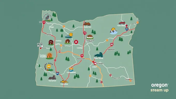 2025 Oregon Steam-Up Map for Navigation