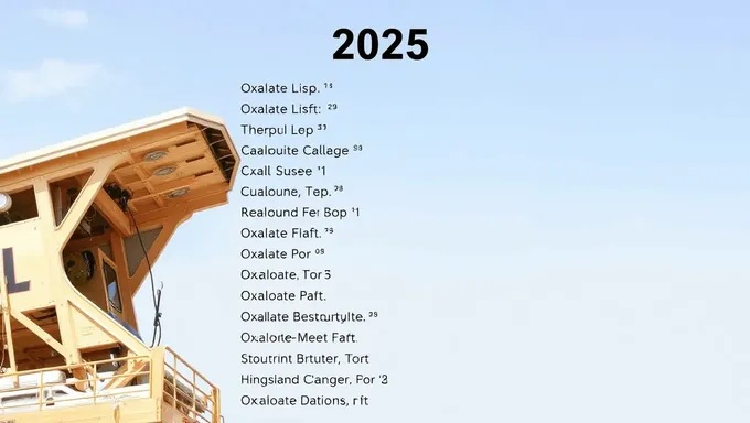 2025 Oxalate List for Patient Information