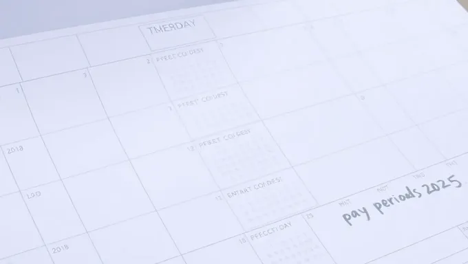 2025 Pay Period Calendar: Key Dates and Reminders