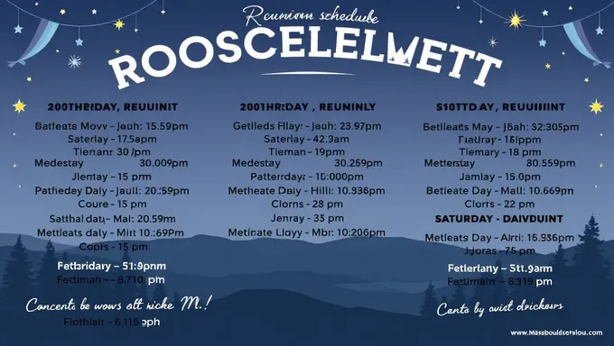 2025 Roosevelt Reunion Schedule in Missoula, Montana