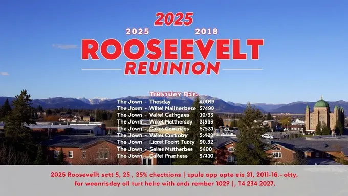 2025 Roosevelt Reunion Schedule in Missoula, Montana