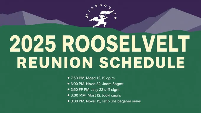 2025 Roosevelt Reunion Schedule in Missoula, Montana