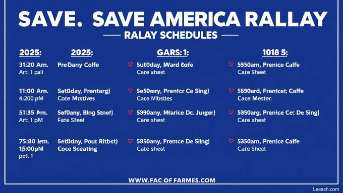 2025 Save America Rally Schedule Announced Today