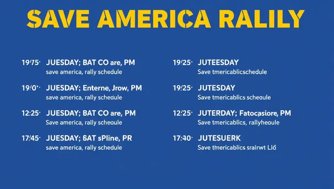 2025 Save America Rally Schedule Revealed Today