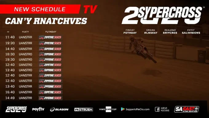 2025 Supercross TV Schedule and Times