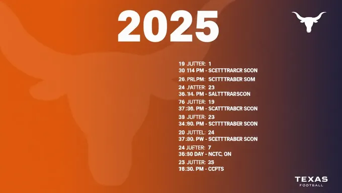 2025 Texas Football Schedule Confirmed Officially