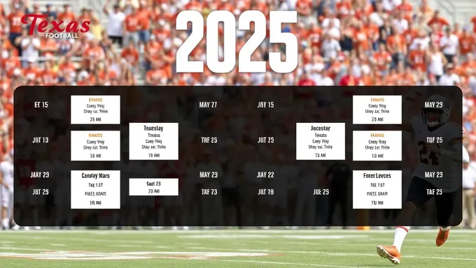 2025 Texas Football Schedule Released