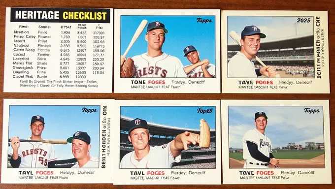 2025 Topps Heritage Checklist Offers Limited Edition Cards