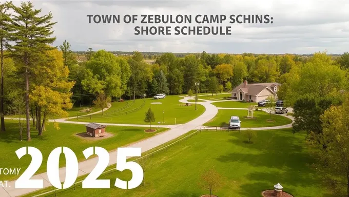 2025 Town of Zebulon Camp Schedule Out