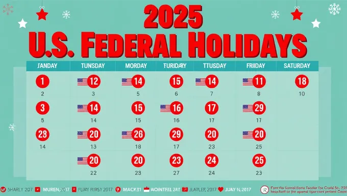 2025 US Federal Holidays List Released