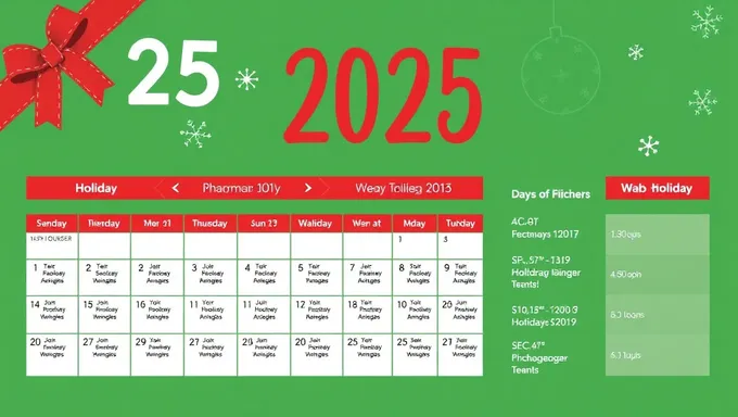 2025 US Federal and State Holidays Printable