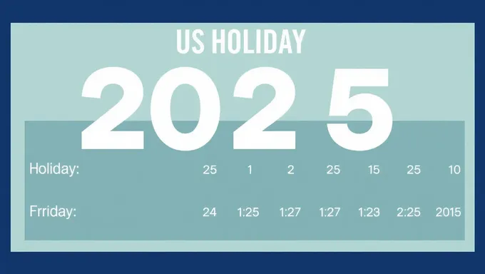 2025 US Public Holidays and Observances Calendar