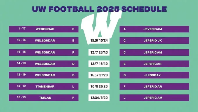 2025 UW Football Schedule Released Officially