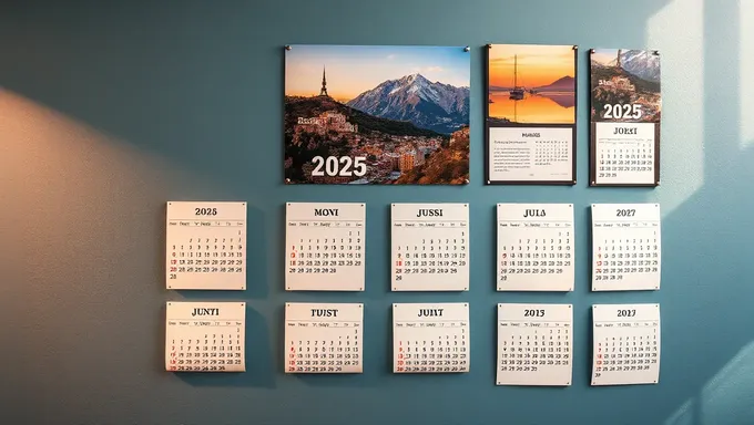 2025 Wall Calendars for Enhancing Work-Life Balance