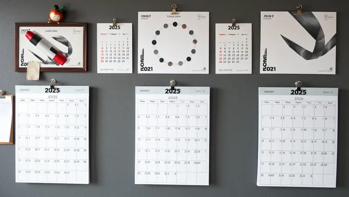 2025 Wall Calendars for Increased Productivity and Focus