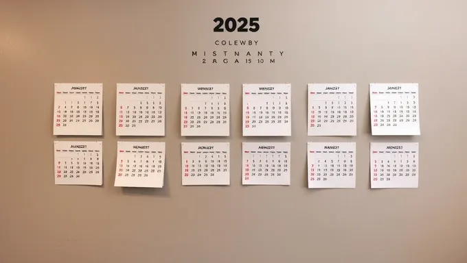 2025 Wall Calendars for Organizing Daily Tasks