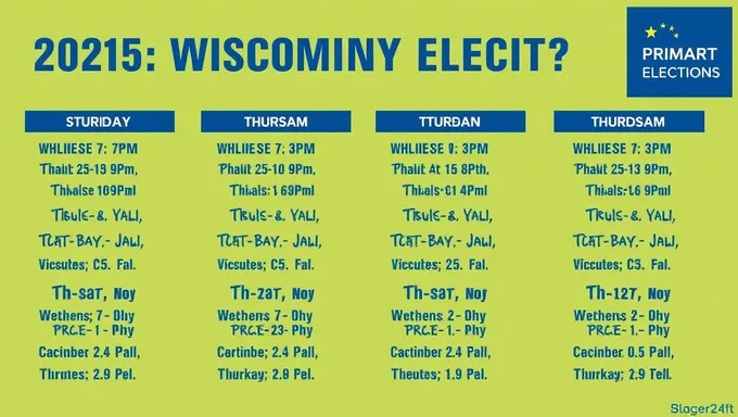 2025 Wisconsin Primary Elections Dates Scheduled