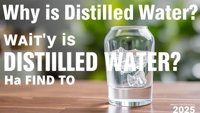 2025: The Year of Distilled Water Scarcity