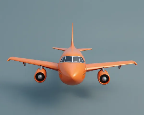 3D Plane Front View PNG Image Picture