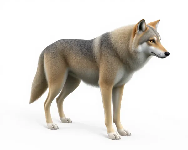 3D Wolf Model PNG File Download Available