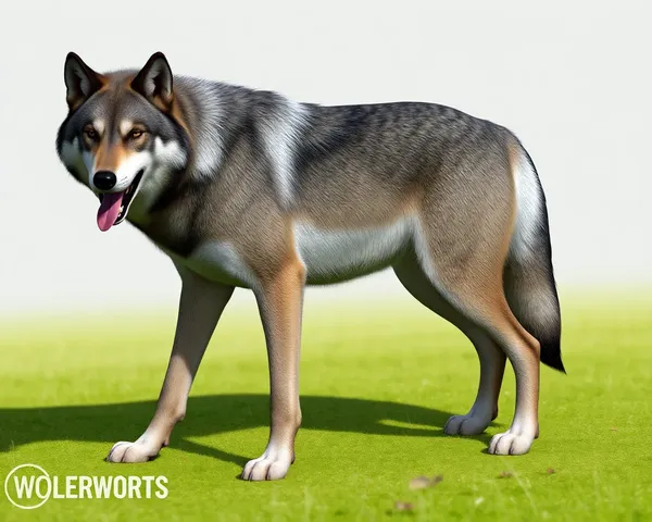 3D Wolf Model PNG File in High Resolution